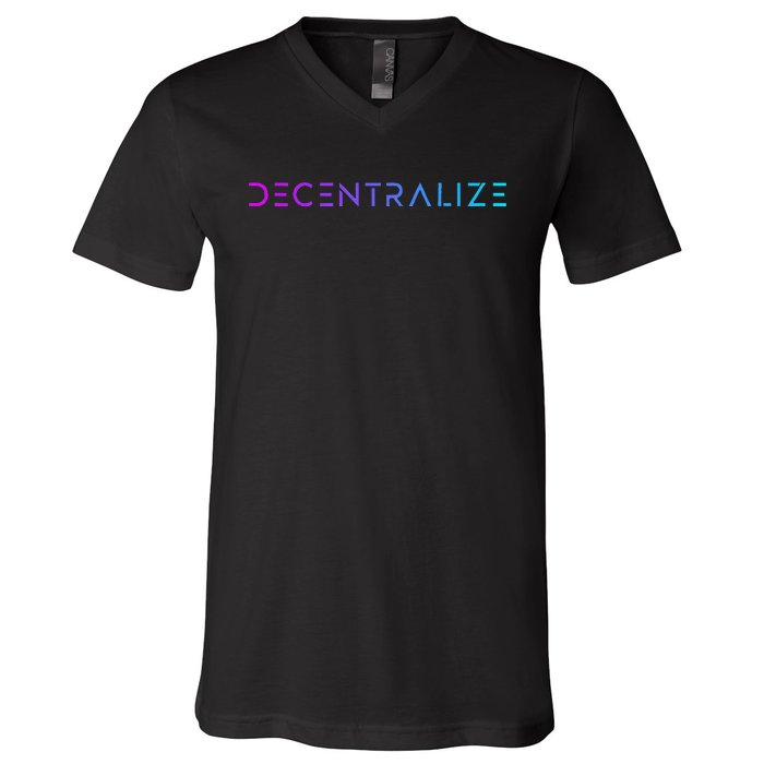 Decentralize Crypto Web3 Blockchain V-Neck T-Shirt