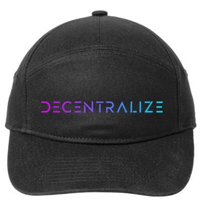 Decentralize Crypto Web3 Blockchain 7-Panel Snapback Hat