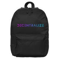 Decentralize Crypto Web3 Blockchain 16 in Basic Backpack
