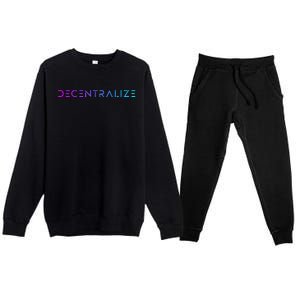 Decentralize Crypto Web3 Blockchain Premium Crewneck Sweatsuit Set