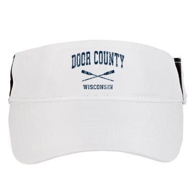 Door County Wisconsin Vintage Nautical Paddles Sports Oars Adult Drive Performance Visor