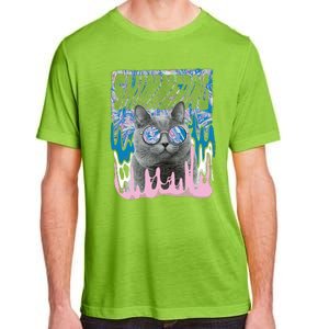 Dazed Cat With Glasses Adult ChromaSoft Performance T-Shirt