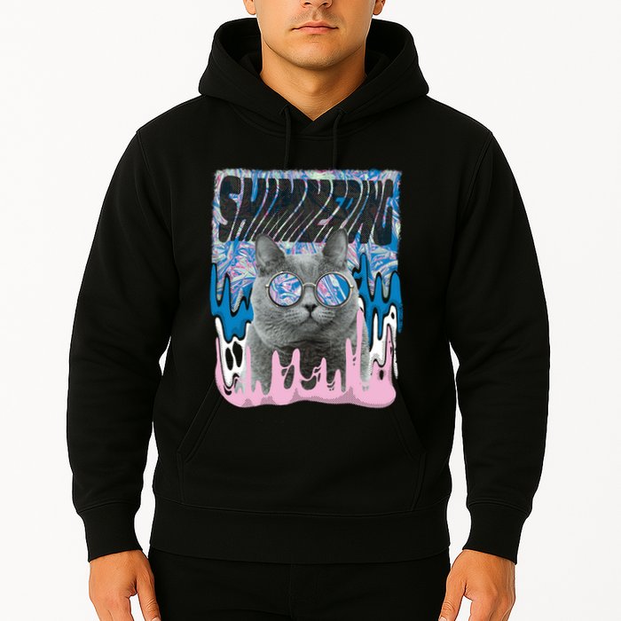Dazed Cat With Glasses Hoodie