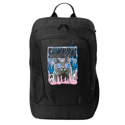 Dazed Cat With Glasses City Backpack