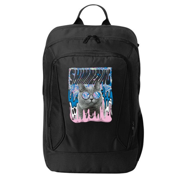 Dazed Cat With Glasses City Backpack