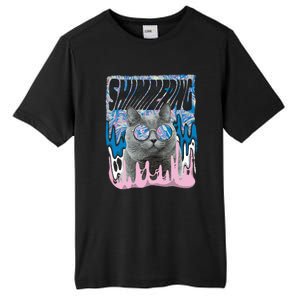 Dazed Cat With Glasses Tall Fusion ChromaSoft Performance T-Shirt