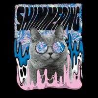Dazed Cat With Glasses Drawstring Bag