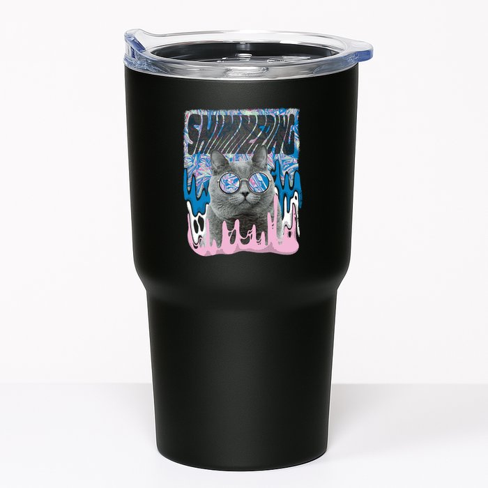 Dazed Cat With Glasses Tumbler
