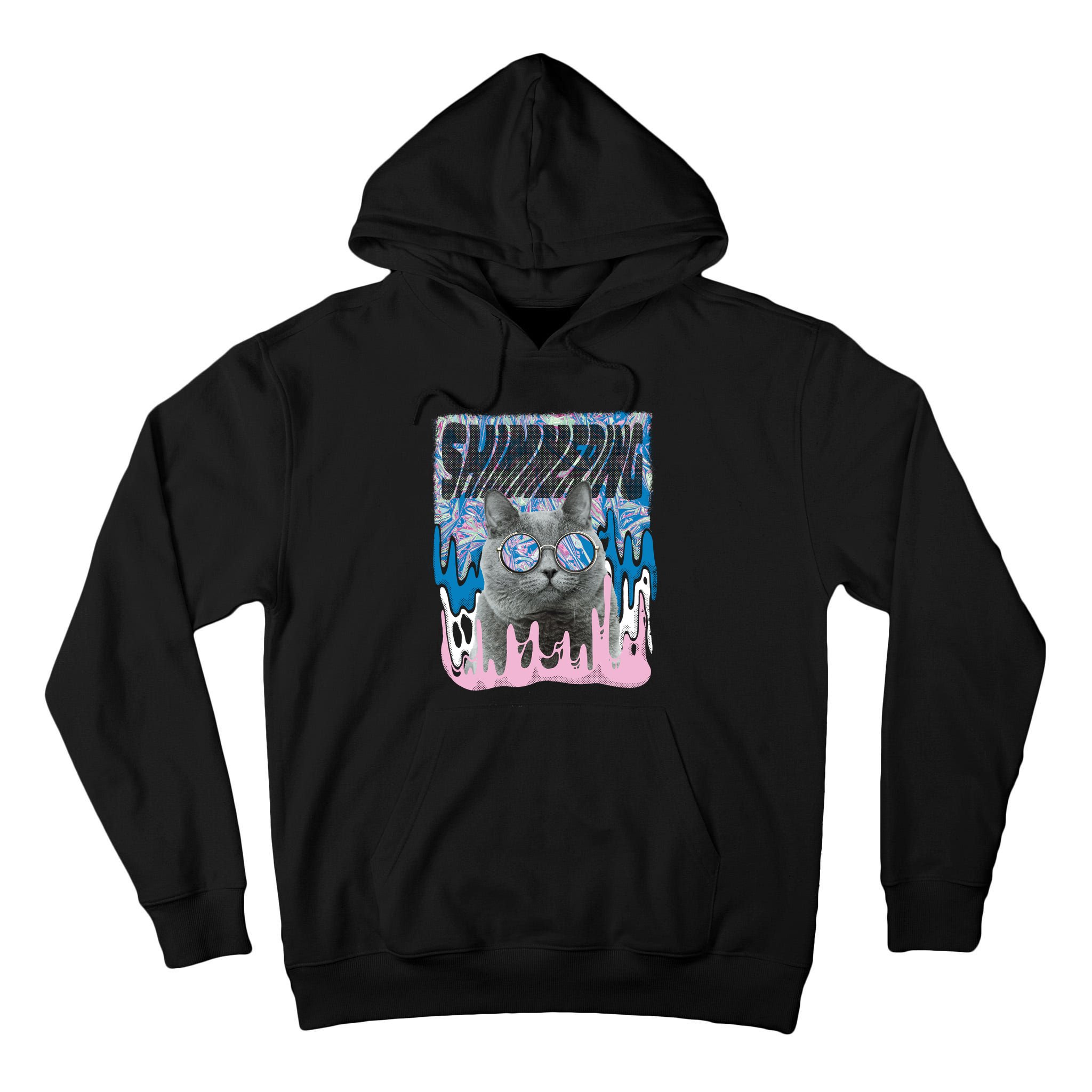 Dazed Cat With Glasses Tall Hoodie
