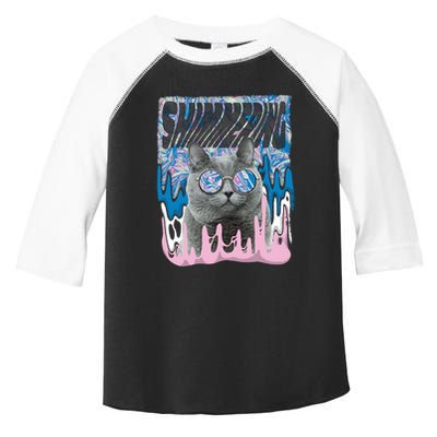 Dazed Cat With Glasses Toddler Fine Jersey T-Shirt