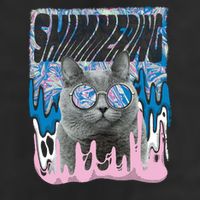 Dazed Cat With Glasses Golf Towel