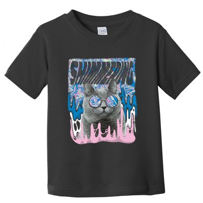 Dazed Cat With Glasses Toddler T-Shirt