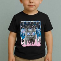 Dazed Cat With Glasses Toddler T-Shirt
