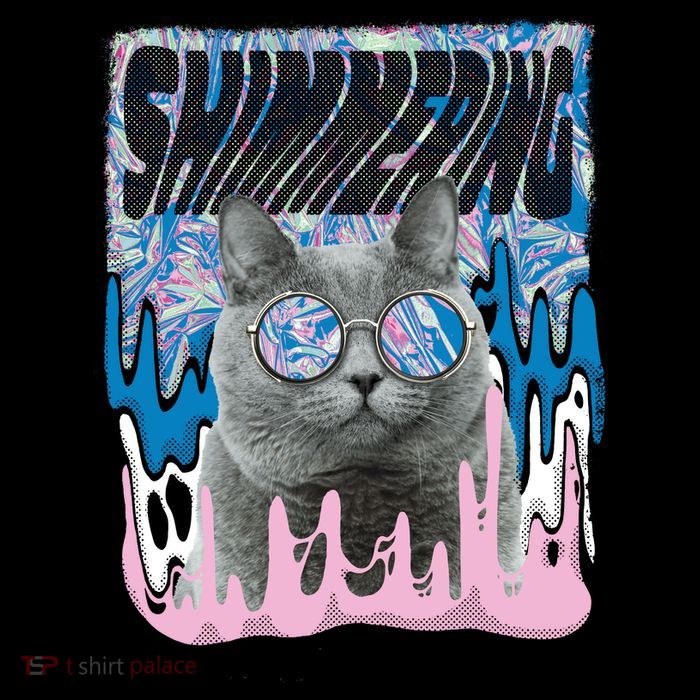Dazed Cat With Glasses Short Acrylic Beanie