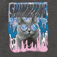 Dazed Cat With Glasses Vector Backpack