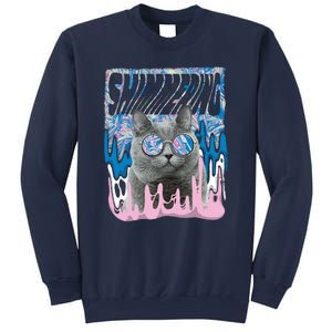 Dazed Cat With Glasses Sweatshirt