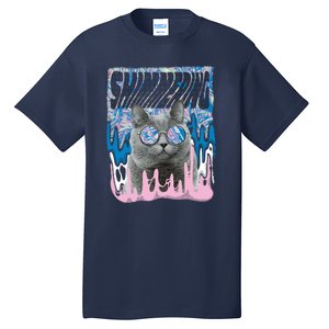 Dazed Cat With Glasses Tall T-Shirt