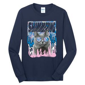 Dazed Cat With Glasses Tall Long Sleeve T-Shirt