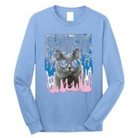 Dazed Cat With Glasses Long Sleeve Shirt