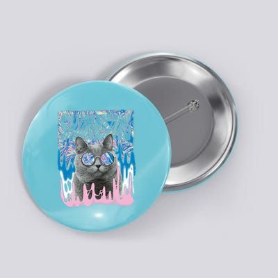 Dazed Cat With Glasses Button