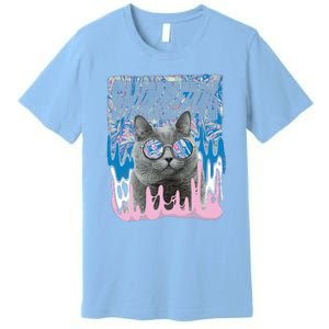 Dazed Cat With Glasses Premium T-Shirt