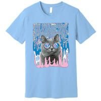 Dazed Cat With Glasses Premium T-Shirt