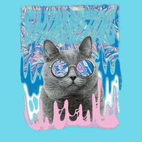 Dazed Cat With Glasses Women's V-Neck T-Shirt