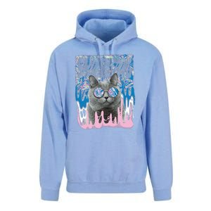 Dazed Cat With Glasses Unisex Surf Hoodie