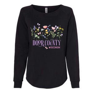 Door County Wisconsin Wildflowers Summer Vacation Souvenir Gift Womens California Wash Sweatshirt