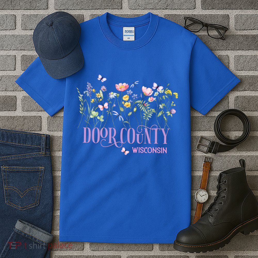 Door County Wisconsin Wildflowers Summer Vacation Souvenir Gift Tall T-Shirt