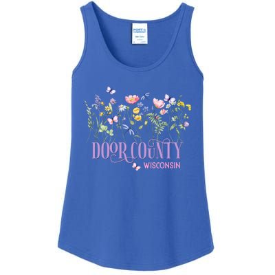 Door County Wisconsin Wildflowers Summer Vacation Souvenir Gift Ladies Essential Tank