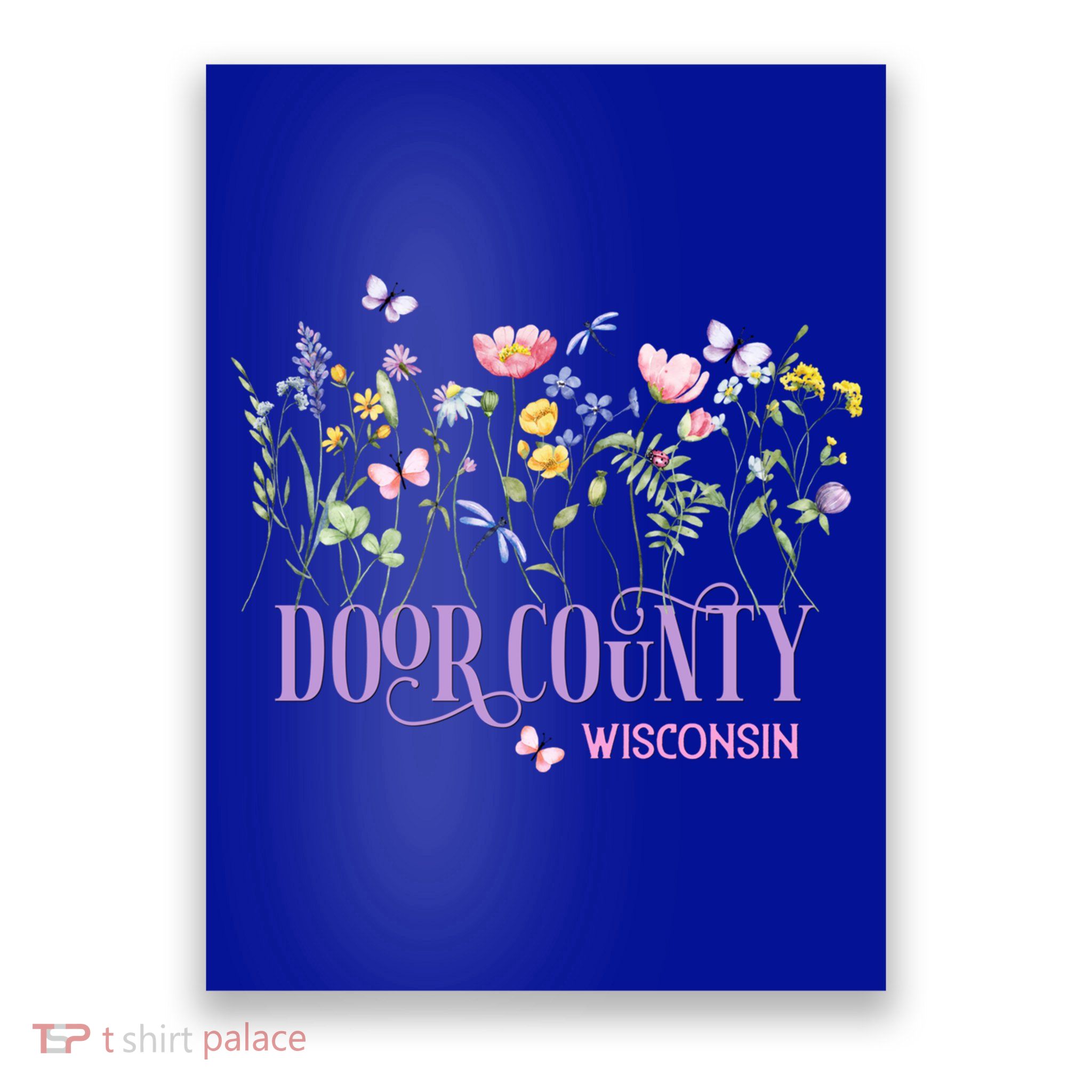 Door County Wisconsin Wildflowers Summer Vacation Souvenir Gift Poster