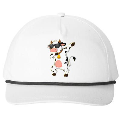 Dabbing Cow Wearing Sunglasses Dab Dance Kids Snapback Five-Panel Rope Hat