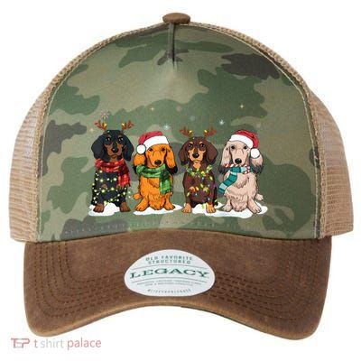 Dachshund Christmas Weiner Dog Christmas Pajamas For Women Legacy Tie Dye Trucker Hat