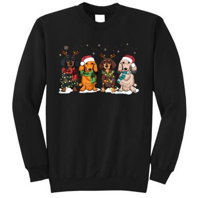 Dachshund Christmas Weiner Dog Christmas Pajamas For Women Sweatshirt