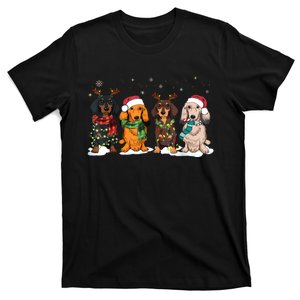 Dachshund Christmas Weiner Dog Christmas Pajamas For Women T-Shirt