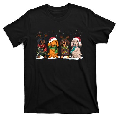 Dachshund Christmas Weiner Dog Christmas Pajamas For Women T-Shirt