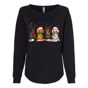 Dachshund Christmas Weiner Dog Christmas Pajamas For Women Womens California Wash Sweatshirt