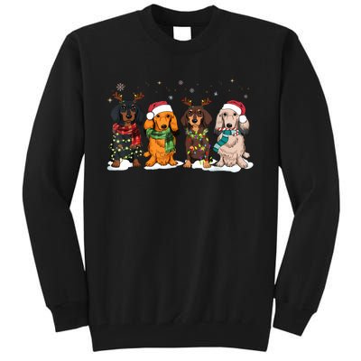 Dachshund Christmas Weiner Dog Christmas Pajamas For Women Tall Sweatshirt