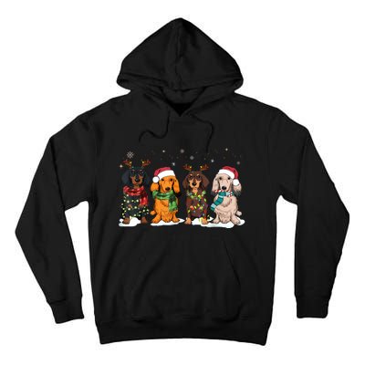 Dachshund Christmas Weiner Dog Christmas Pajamas For Women Tall Hoodie