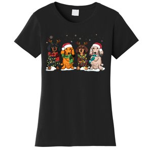 Dachshund Christmas Weiner Dog Christmas Pajamas For Women Women's T-Shirt