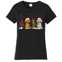 Dachshund Christmas Weiner Dog Christmas Pajamas For Women Women's T-Shirt