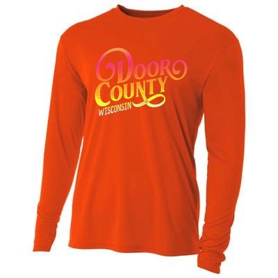 Door County Wisconsin Tourist Design Adults And Kids Souvenir Gift Cooling Performance Long Sleeve Crew