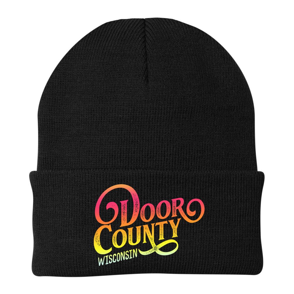 Door County Wisconsin Tourist Design Adults And Kids Souvenir Gift Beanie