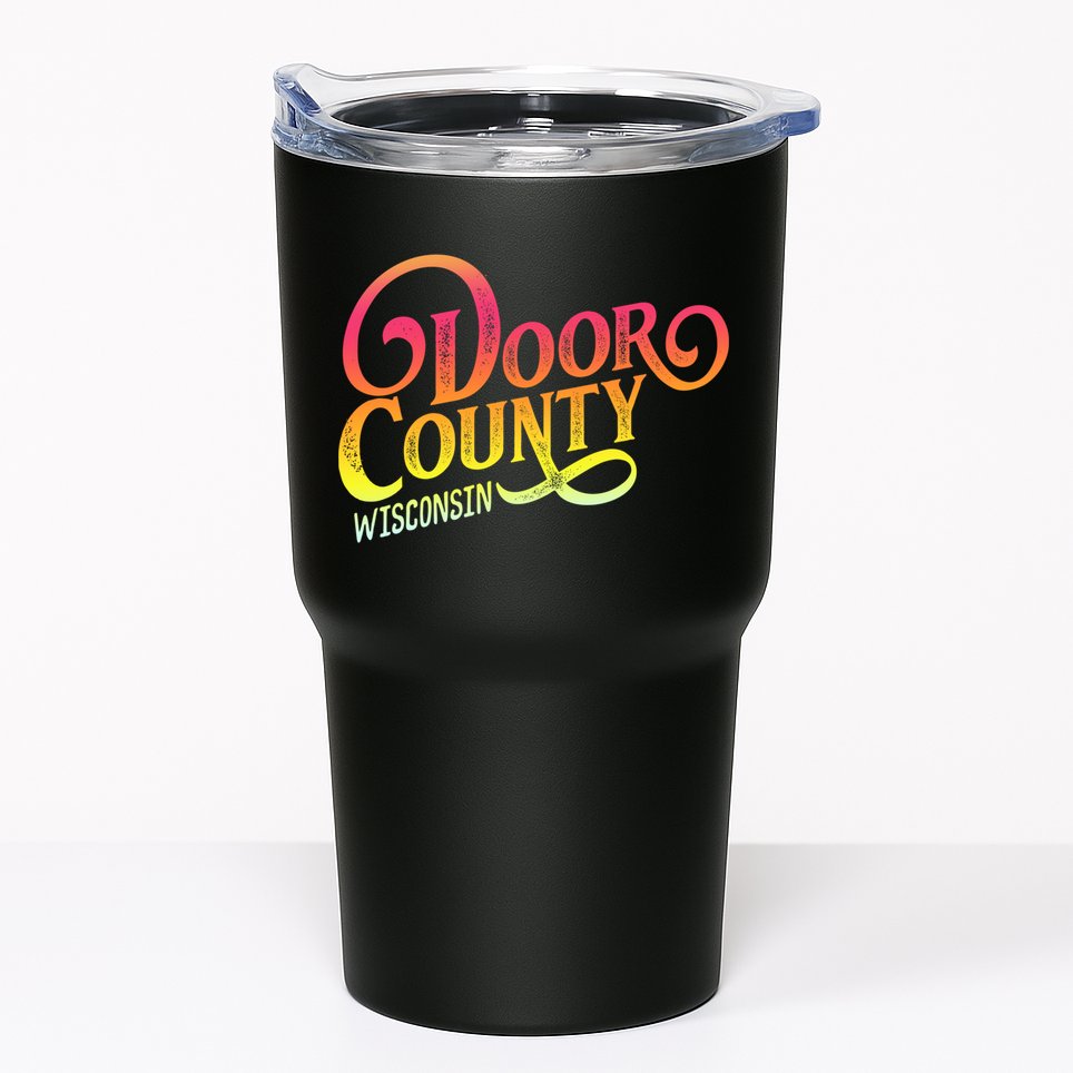 Door County Wisconsin Tourist Design Adults And Kids Souvenir Gift Tumbler