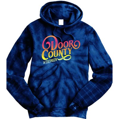 Door County Wisconsin Tourist Design Adults And Kids Souvenir Gift Tie Dye Hoodie