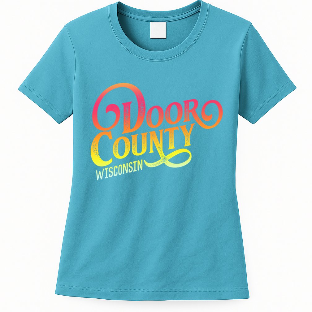 Door County Wisconsin Tourist Design Adults And Kids Souvenir Gift Womens T-Shirt
