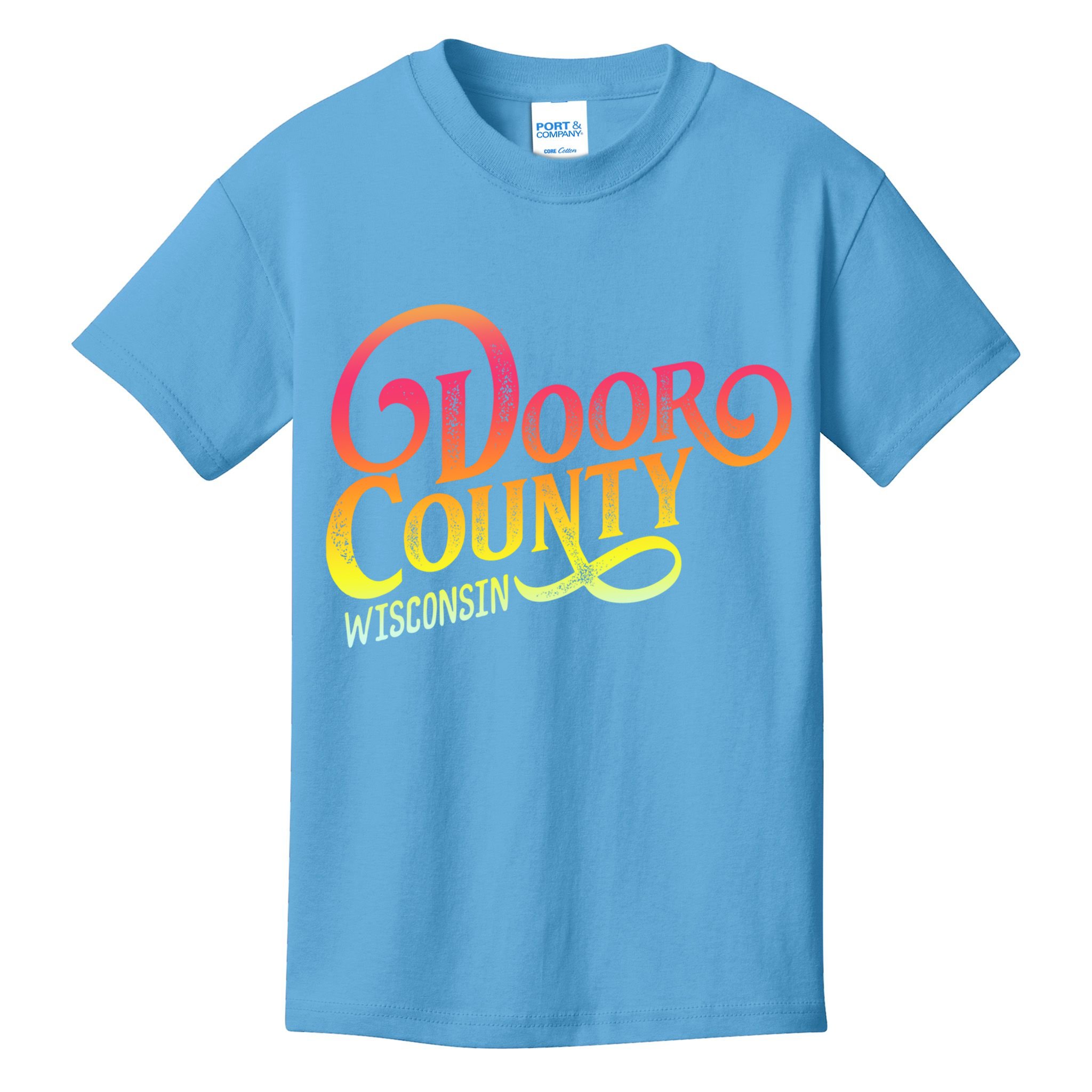 Door County Wisconsin Tourist Design Adults And Kids Souvenir Gift Kids T-Shirt