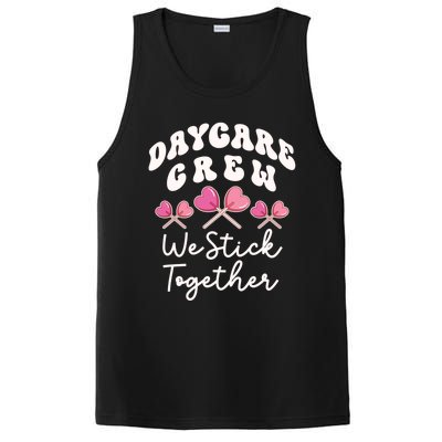 Daycare Crew We Stick Together Daycare Teacher Heart Sucker Cool Gift PosiCharge Competitor Tank