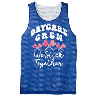 Daycare Crew We Stick Together Daycare Teacher Heart Sucker Cool Gift Mesh Reversible Basketball Jersey Tank